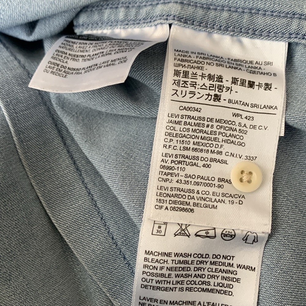 Levi’s denim snap closure shirt, XL - Picture 7 of 7
